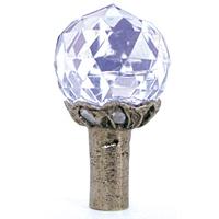 Emenee OR170-ABS Premier Collection Small Round Crystal 1 inch x 1 inch in Antique Bright Silver Radiance Series